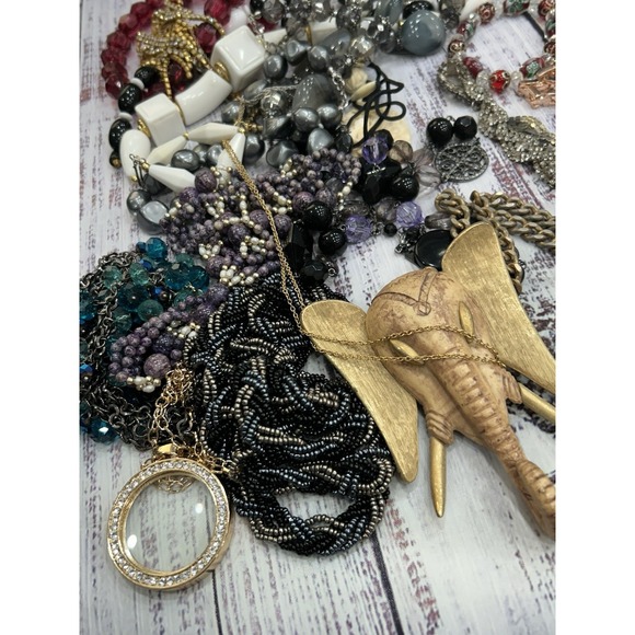 5 Pound Lb Lot Jewelry Vintage & Modern Wearable Crafting As Is - Picture 8 of 11